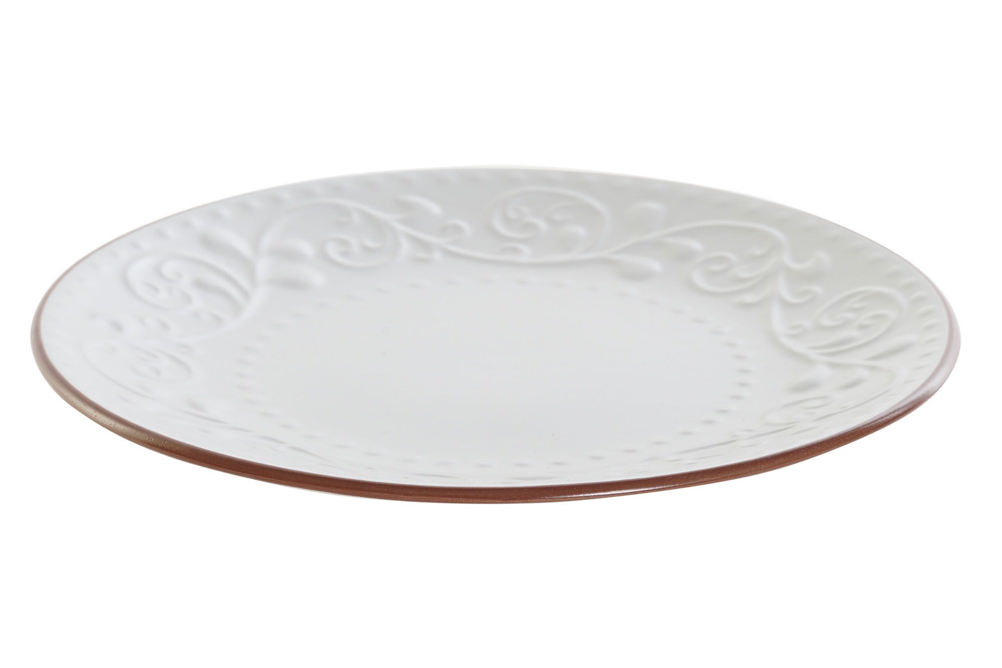Servizio 6 piatti frutta ceramica bianca art PC-188251 diam22x2,5h €35