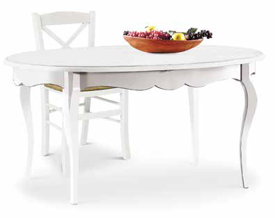 Tavolo ovale allungabile bianco opaco art 1289 160-210x110x78h €1069